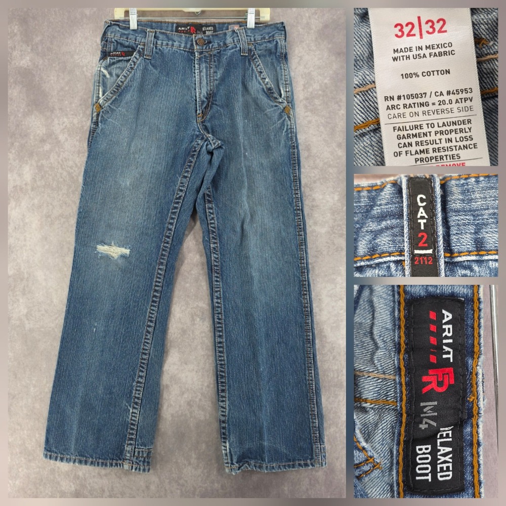 Ariat FR M4 Boot Cut Jeans Mens 32x31 Flame Resistant Work Denim Fits 34x31